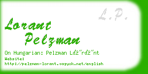 lorant pelzman business card